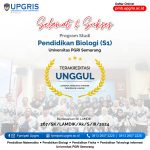 Selamat & Sukses Program Studi Pendidikan Biologi, Universitas PGRI Semarang Terakreditasi UNGGUL